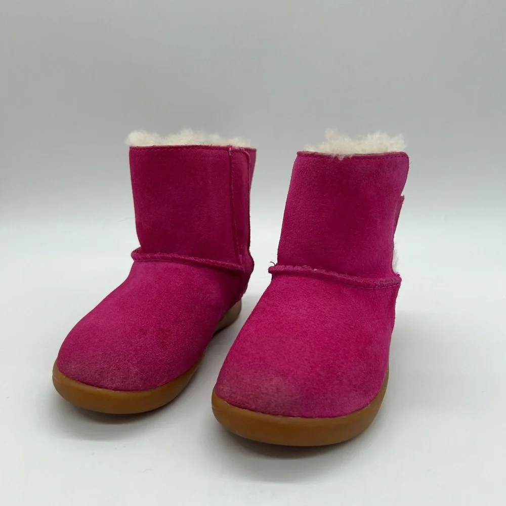 UGG Kids Hot Pink Suede Shearling Keegan Booties Size Baby 6